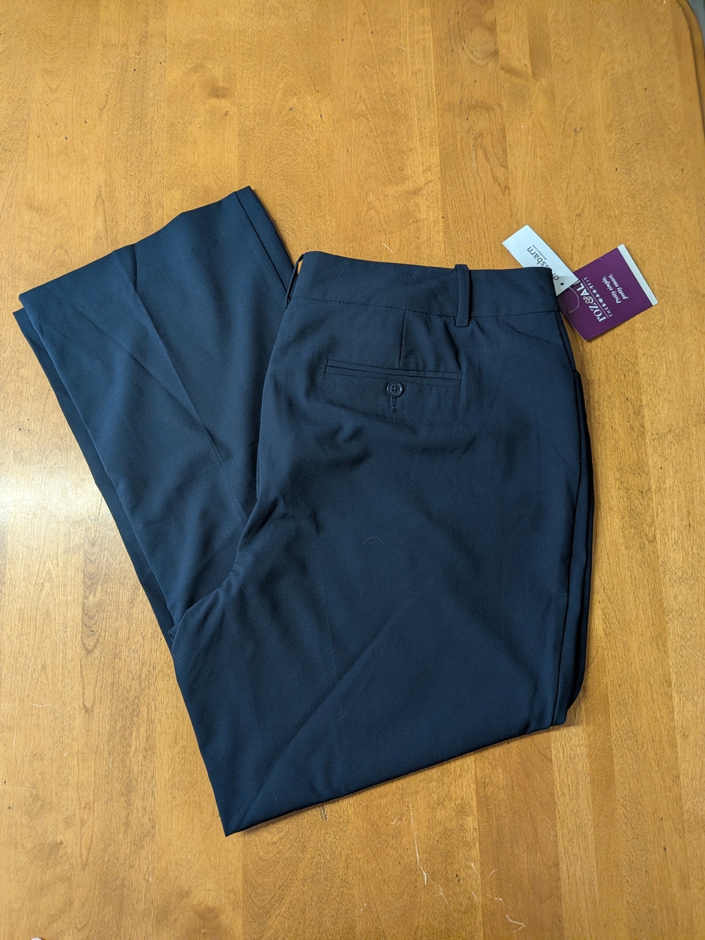 3/$14 Roz & Ali Navy Straight Dress Pants